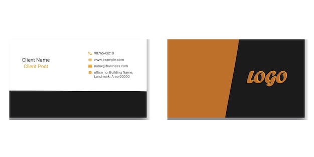 Vector simple flat or minimal business card vector illustration