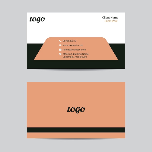 Vector simple flat or minimal business card vector illustration