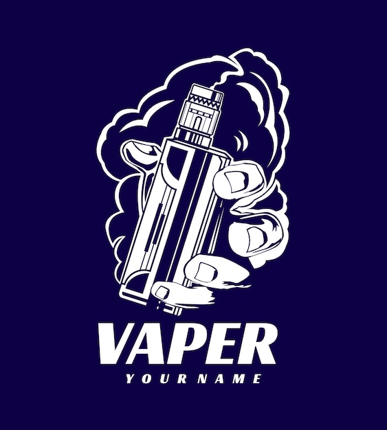 Простой плоский логотип vape vectorjpg
