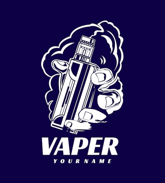 Vector simple flat vape logo vectorjpg