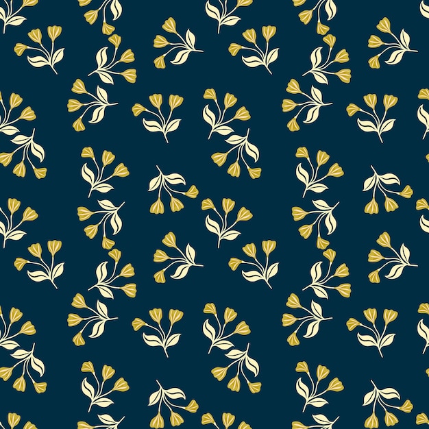 Simple floral ornament seamless pattern Cute flower wallpaper Creative plants endless wallpaper