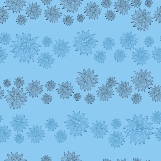 Vector simple floral seamless pattern