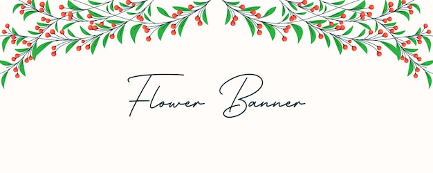 Simple flower background design Vector banner flower template design