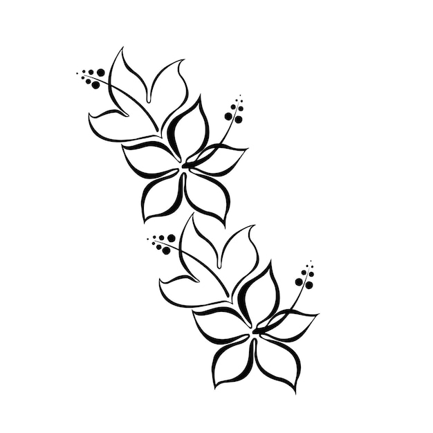 Vector simple flower design