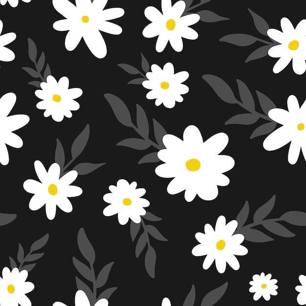 Simple flower floral seamless pattern design