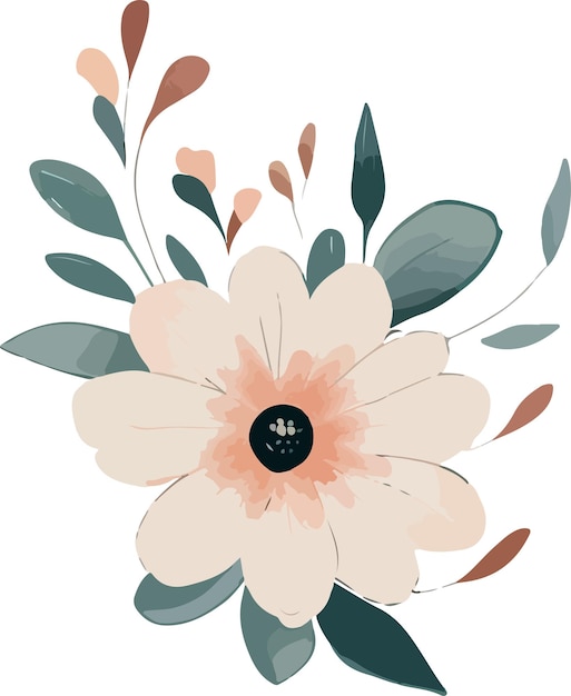 Vector simple flower illustration