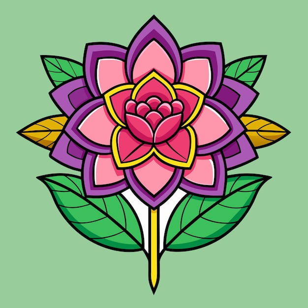 Vector simple flower outline