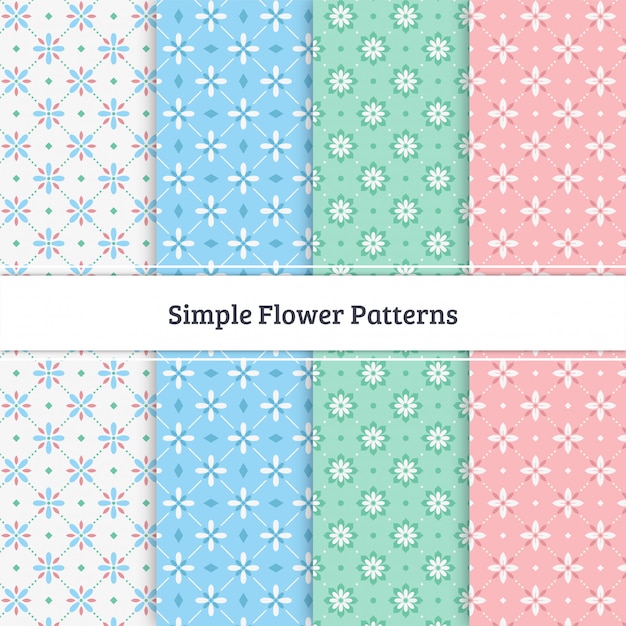 Simple flower patterns