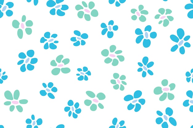 Vector simple flower seamless pattern vector tissue print design rusti