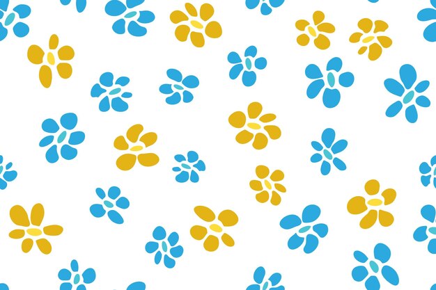 Simple flower seamless pattern vector tissue print design Rusti