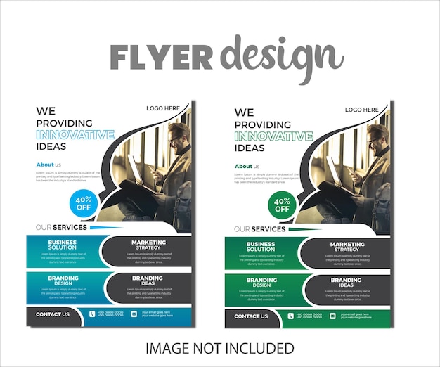 Vector simple flyer design for advertisement and print