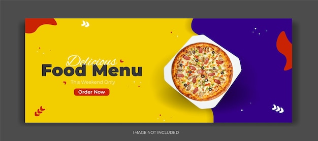 A simple food banner with a bright yellow background