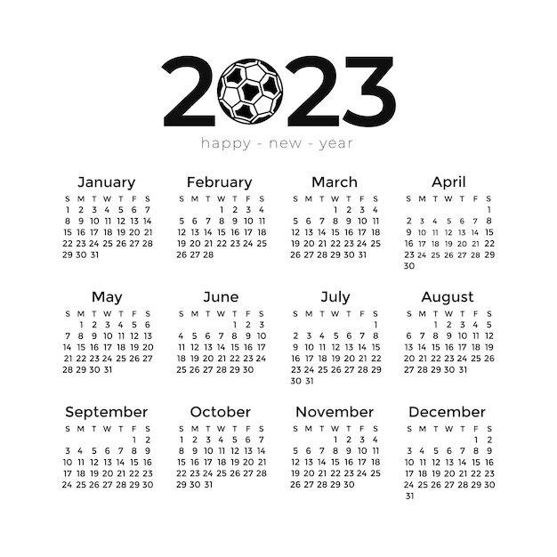 simple football championship calendar 2023