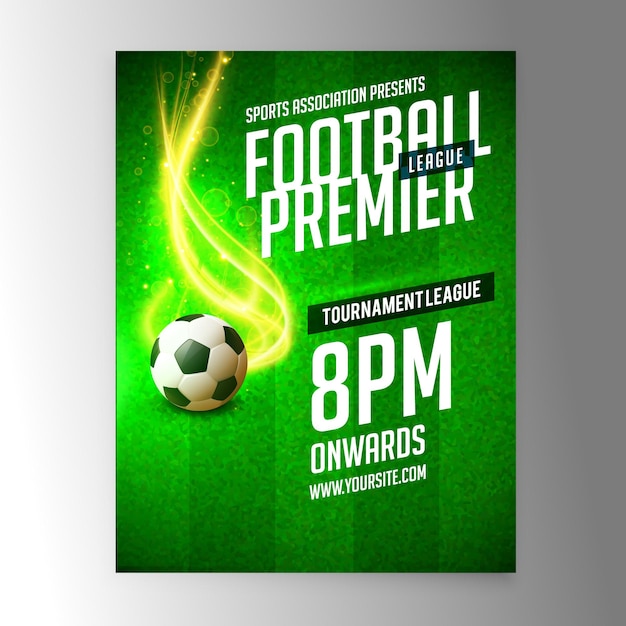 Simple football poster template design