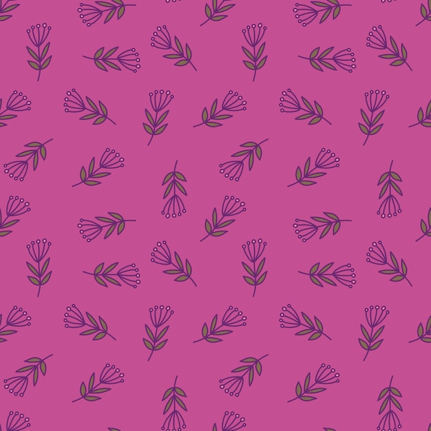 Simple forest berry seamless pattern hand drawn cute floral wallpaper