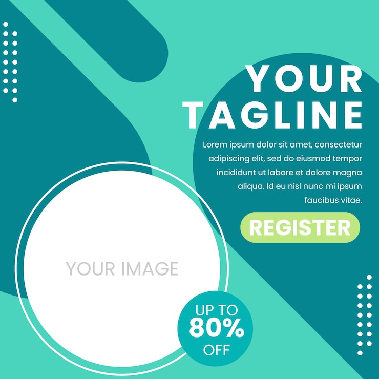 Vector simple frame social media template twibbon design template with blank space and photo frame