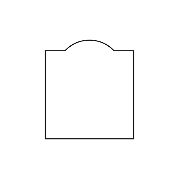 simple frame with curve line on the top can use for framework ornate decoration certificate line