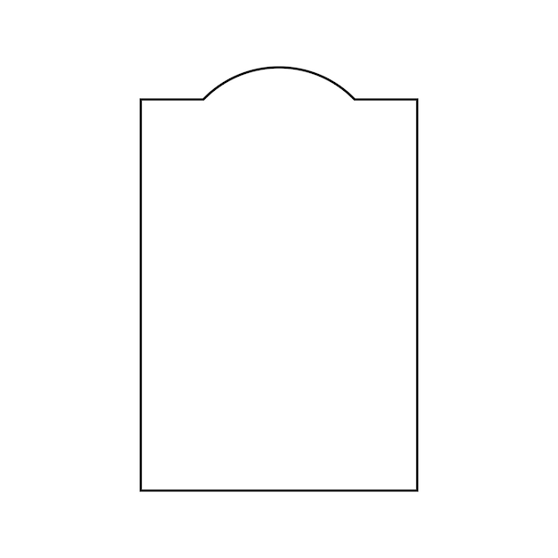 simple frame with curve line on the top can use for framework ornate decoration certificate line