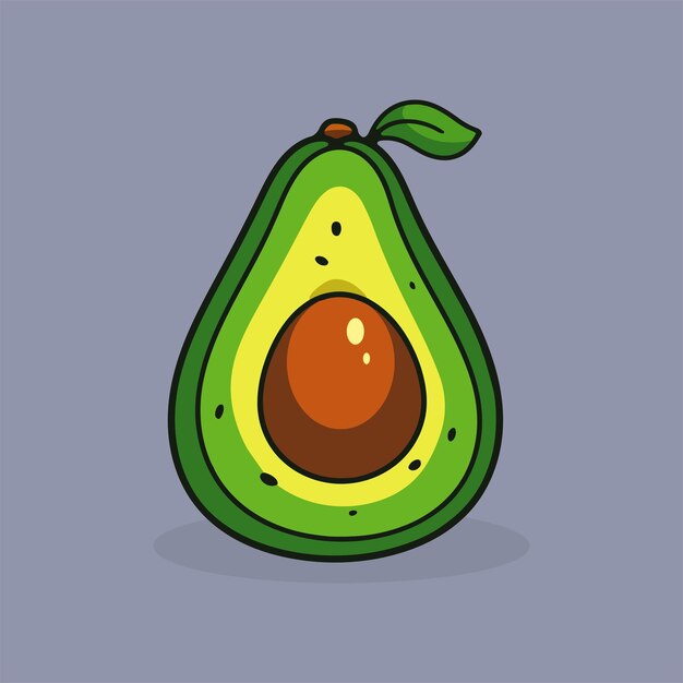 simple fresh avocados vegetables icon