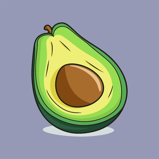 simple fresh avocados vegetables icon