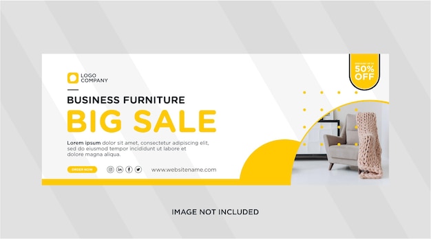 Simple furniture facebook cover page template