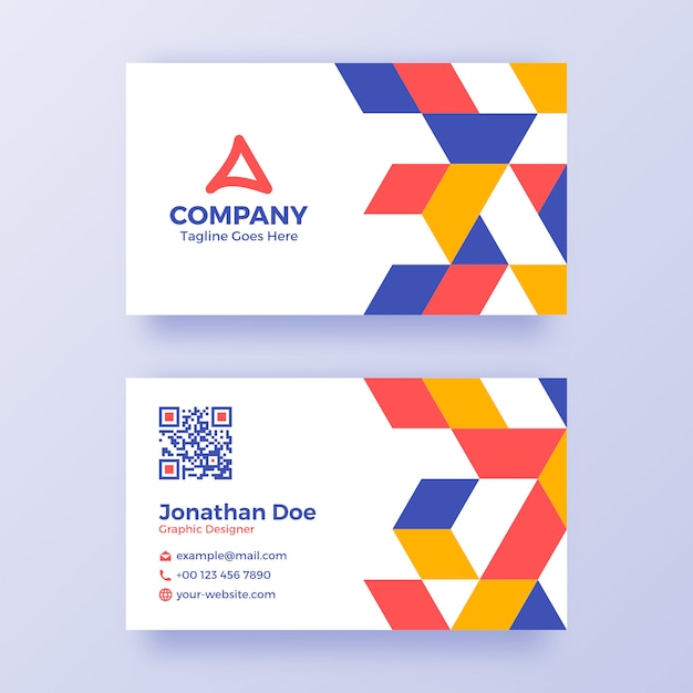 simple geometric business card template