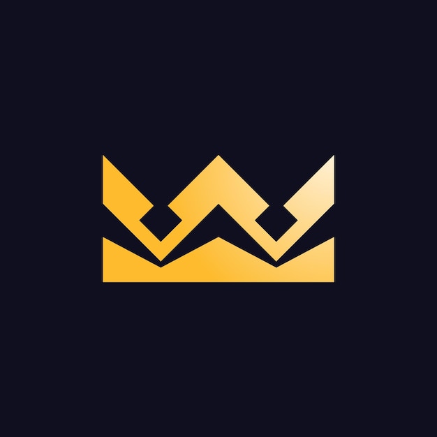 Premium Vector | Simple and geometric crown logo