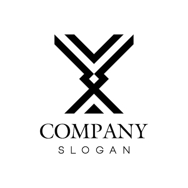 Простой геометрический шаблон логотипа буквы Y для современных компаний