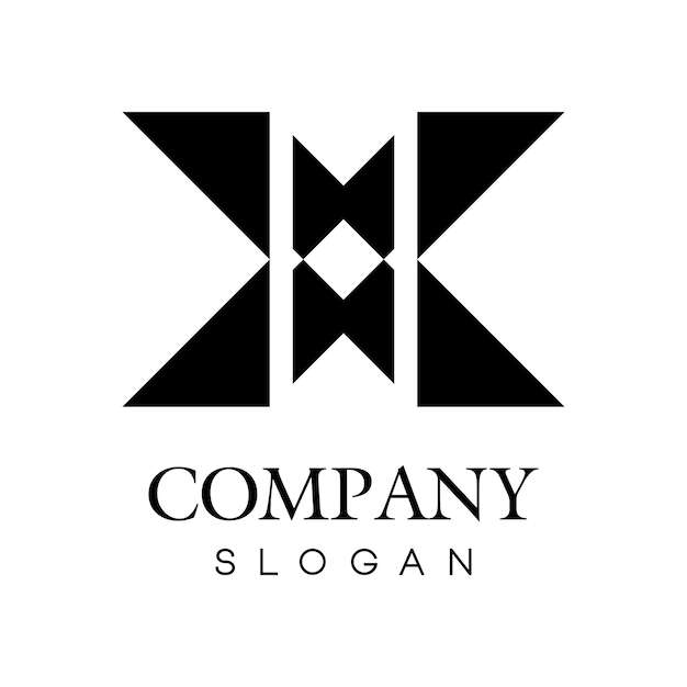 Simple geometric logo design template with letter X