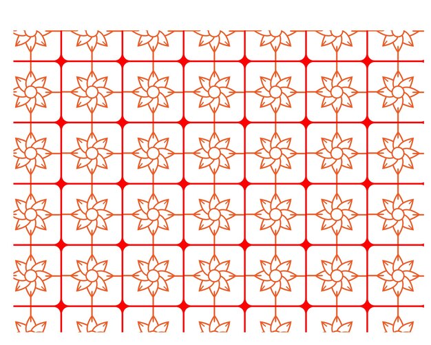 간단한 기하학적 무 패턴 디자인 템플릿과 꽃 패턴
