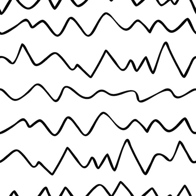 Simple geometric seamless pattern. Hand-drawn vector background