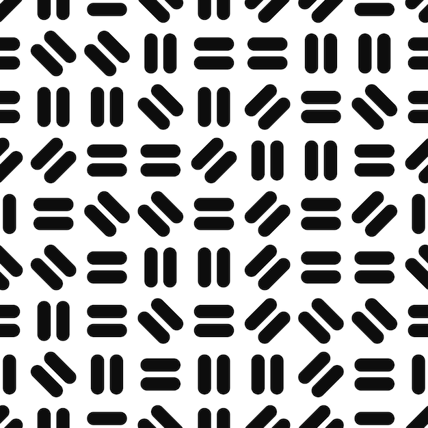 Simple geometric trendy pattern Black and white design Endless print