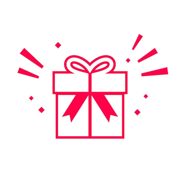 Simple gift box icon.