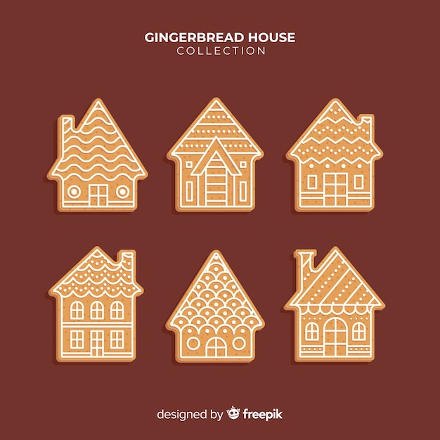 Simple gingerbread house collection