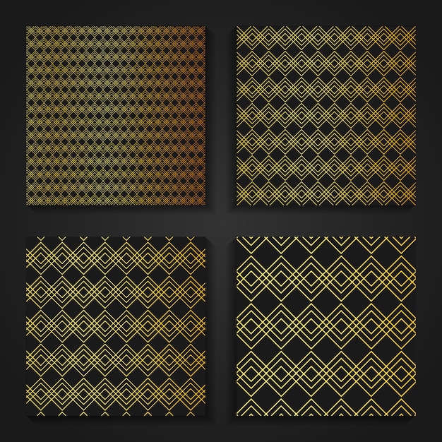 Simple gold oriental patterns.