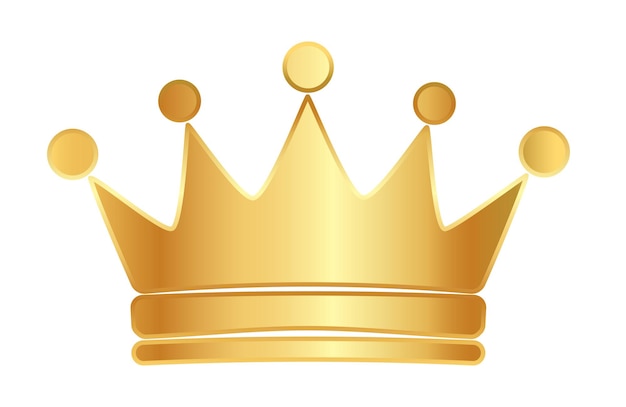 Vector simple golden crown icon vector illustrationxa