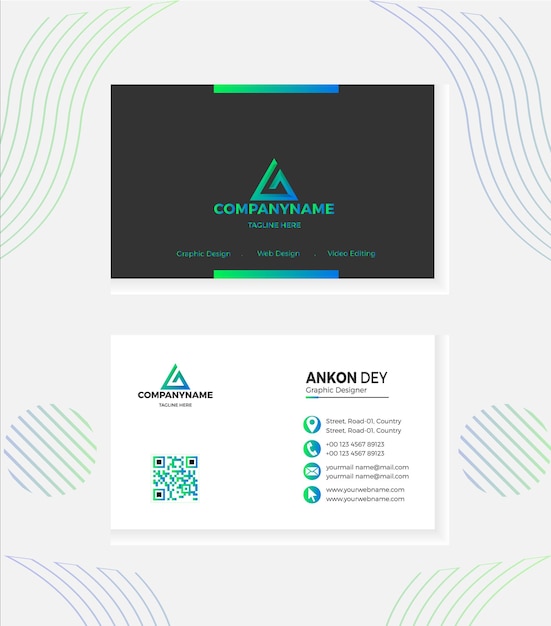 Simple gradient business card