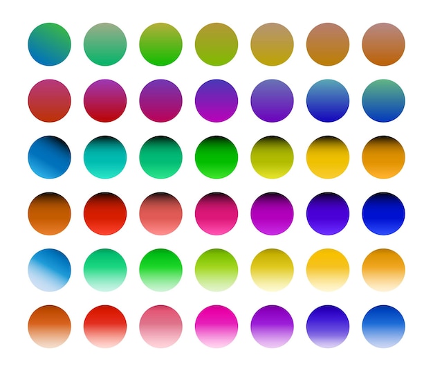 Vector simple gradient color range in form of circles