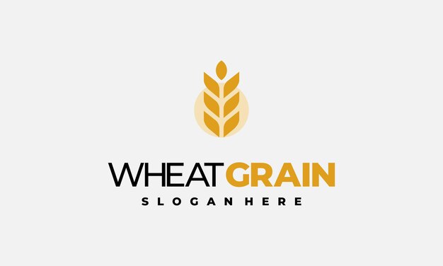 Simple Grain wheat logo concept Agriculture wheat Logo Template vector icon