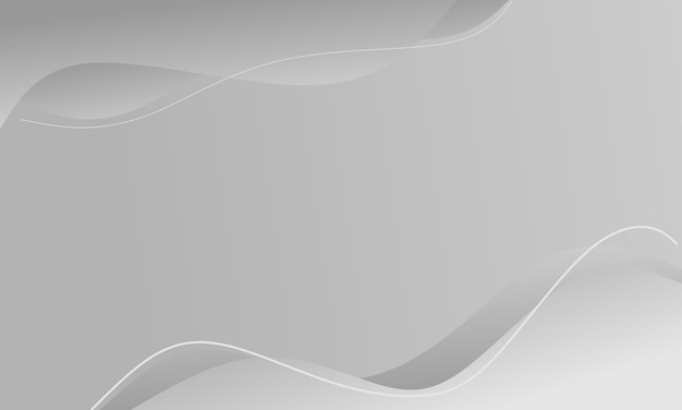 Vettore semplice sfondo grigio con elementi curvilinei utilizzato per progettare banner landing page poster