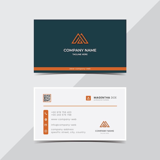 Simple green business card template