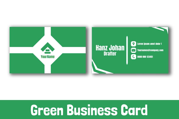 Simple Green Corporate Business Card Template