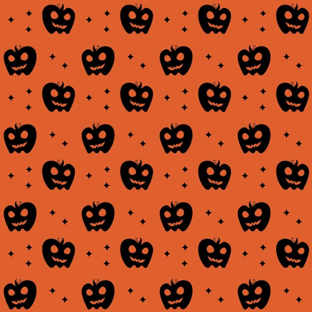 Vector simple halloween seamless pattern with black pattern