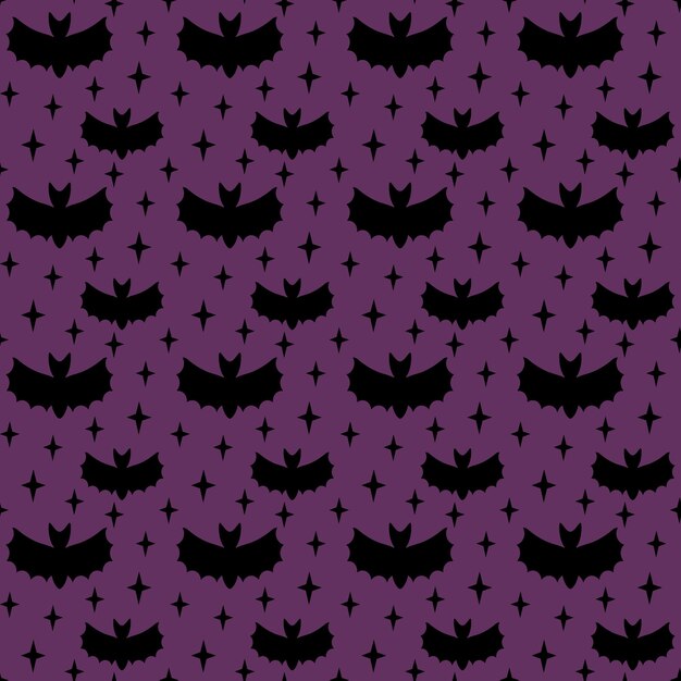 Simple Halloween seamless pattern with black pattern