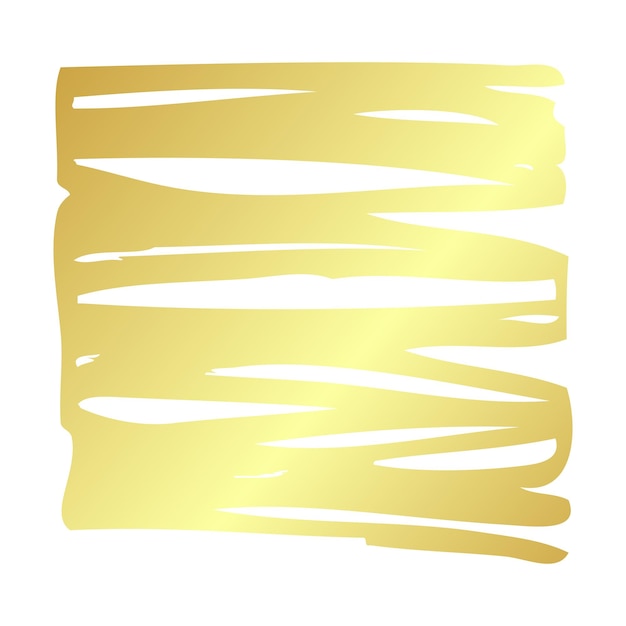 Vector simple hand draw vector sketch gold or golden square frame scribble