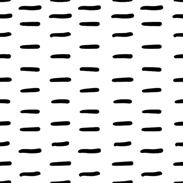 Simple hand drawn geometric pattern Abstract lines stripes in black and white