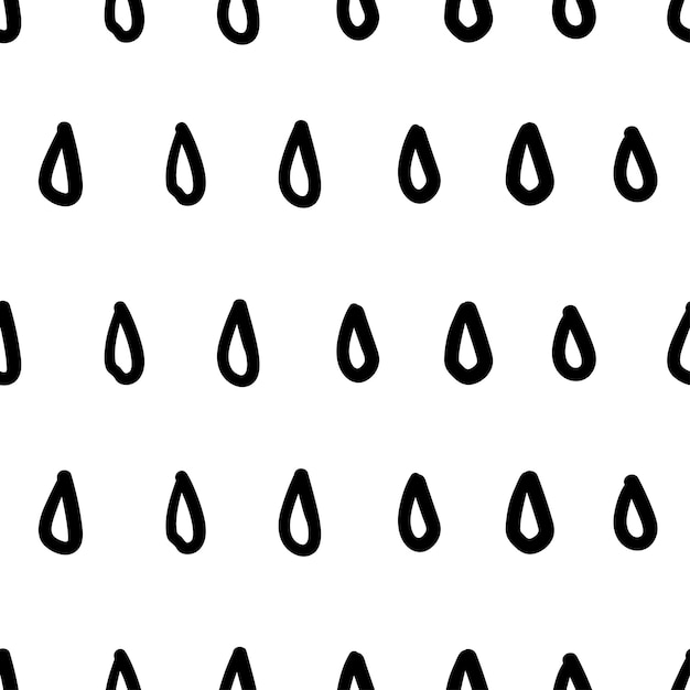 Vector simple hand drawn geometric pattern abstract lines stripes in black and white