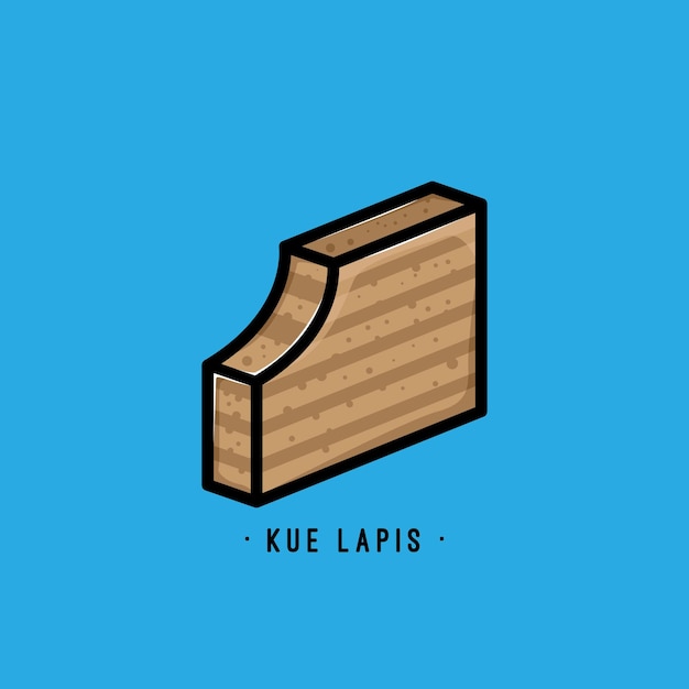 Simple hand drawn kue lapis vector