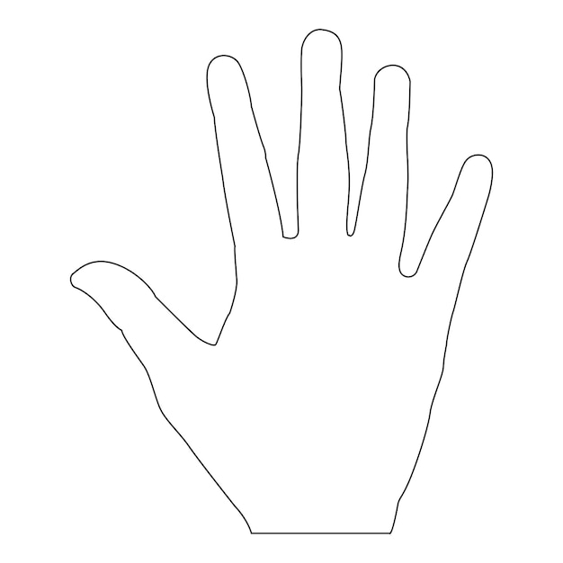 Простой векторный шаблон логотипа руки