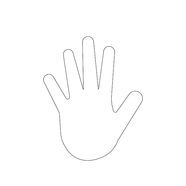 Simple hand logo vector template